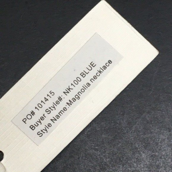 Shira Melody Magnolia Necklace Tassel Turquoise Blue Royal White Marbled BoHo - Picture 10 of 11